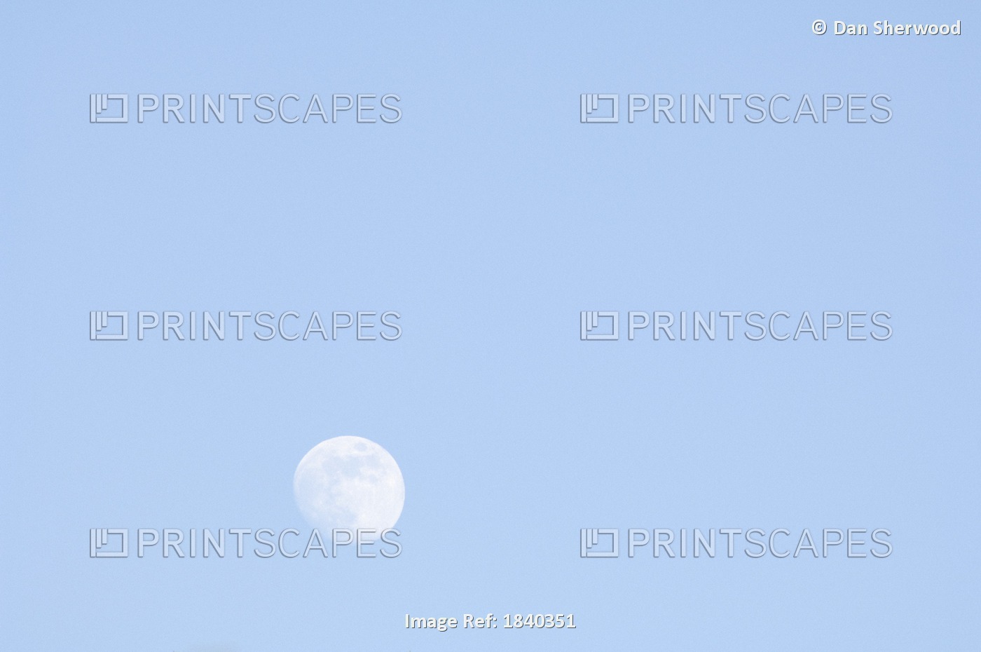 Full Moon And Blue Sky