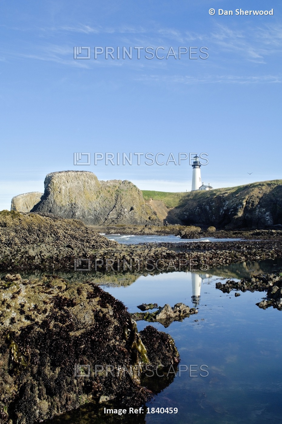 Low Tide At Yaquina Head Lighthouse; Yaquina Head Outstanding Natural Area, ...