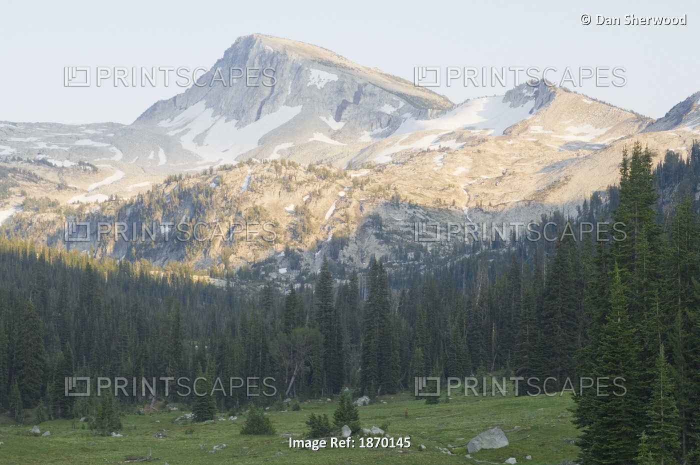 Eagle Cap Wilderness, Oregon, United States Of America; Eagle Cap Peak In The ...
