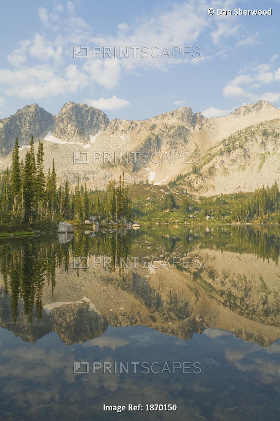 Eagle Cap Wilderness, Oregon, United States Of America; Reflection Of Mountains ...