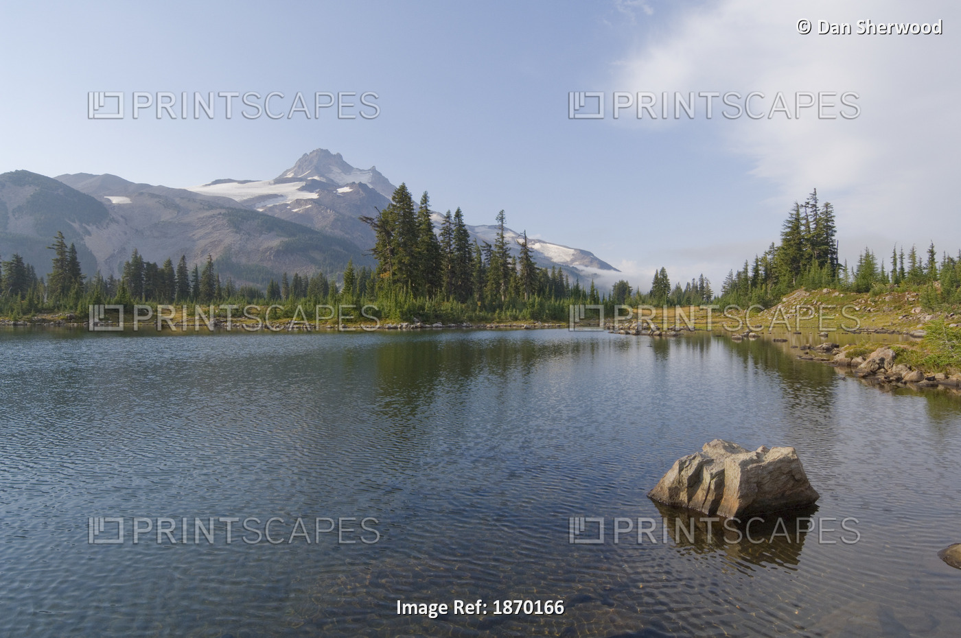 Oregon, United States Of America; Mount Jefferson And Russell Lake
