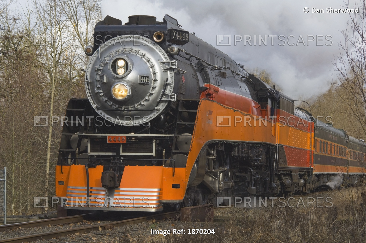 Portland, Oregon, United States Of America; Steam Locomotive #4449 At Oaks ...