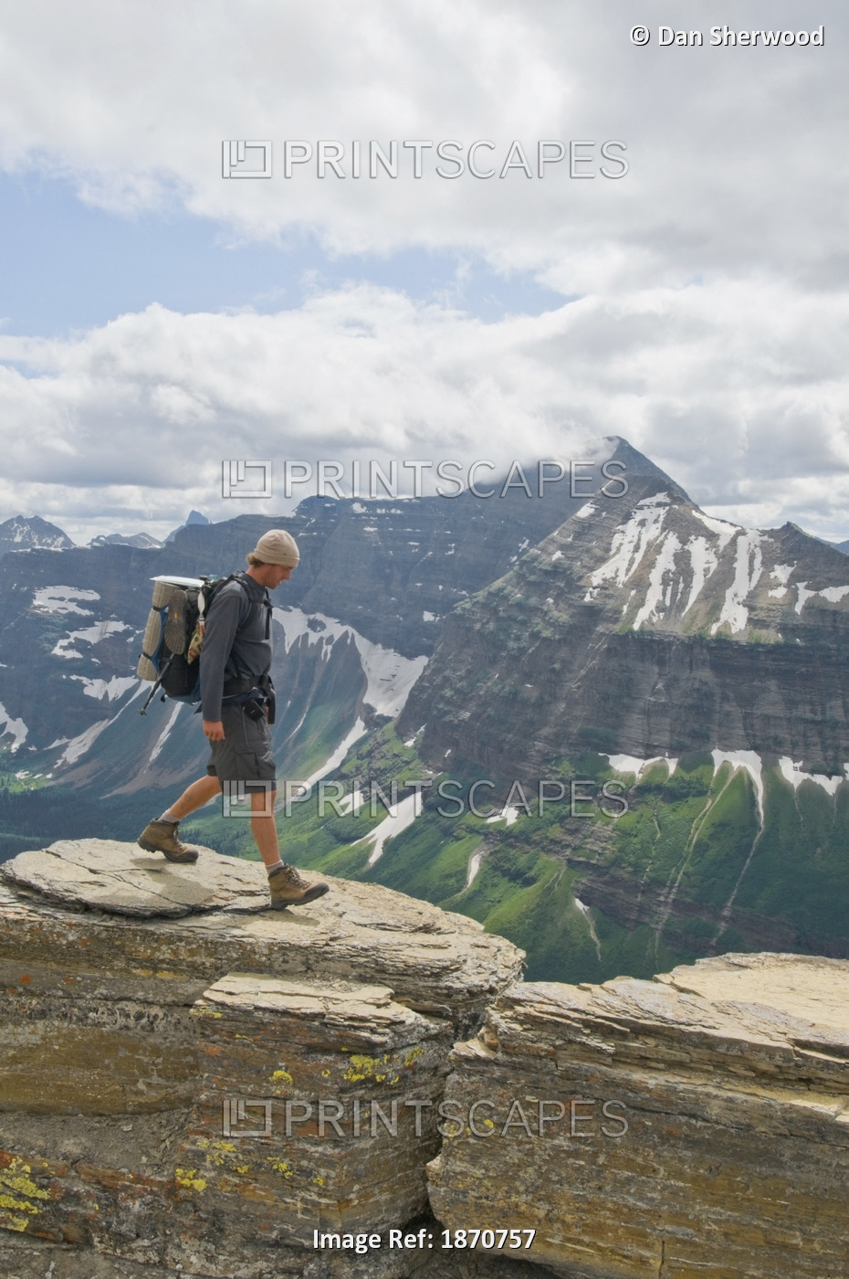 Glacier National Park, Montana, United States Of America; Backpacking Along The ...