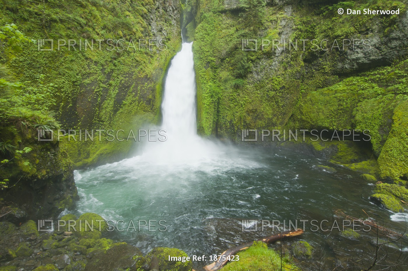 Oregon, United States Of America; Wahclella Falls And Creek In Columbia River ...