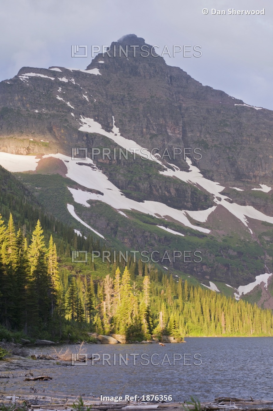 Montana, United States Of America; Sunrise Over Upper Two Medicine Lake And ...