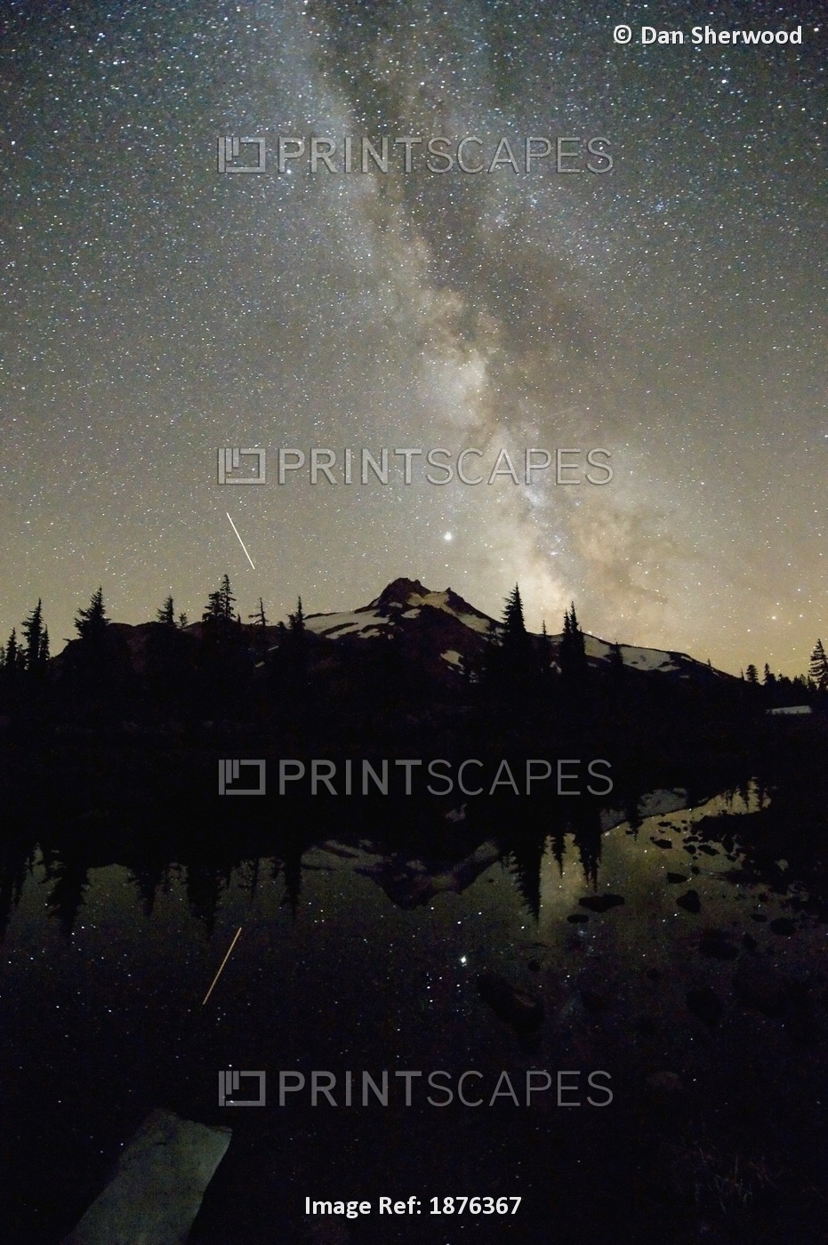 Oregon, United States Of America; Milky Way Over Mt. Jefferson