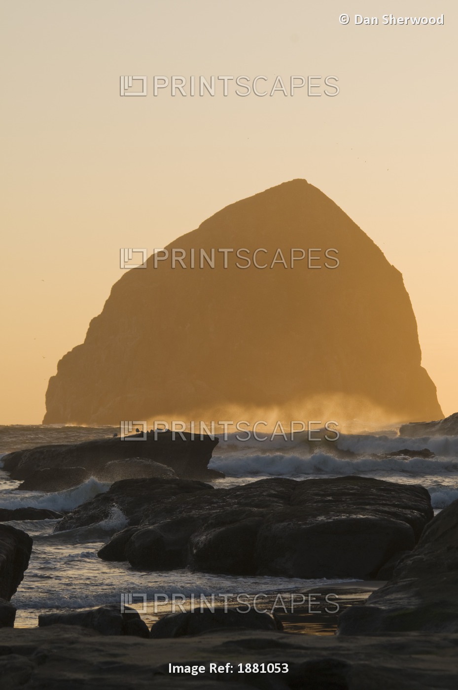 Haystack Rock At Cape Kiwanda; Pacific City, Oregon, Usa